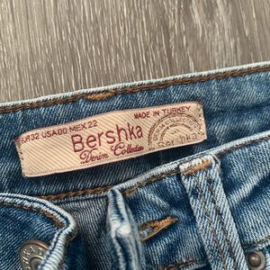 Bershka ripped blue jeans